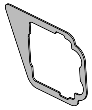 Door handle rubber PLUS, self-adhesive, right