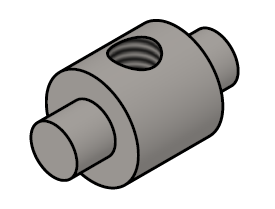 Sensorbolzen mit Quergewinde für oberen Kabelzug