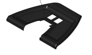 Hutablage zu PLUS V2020, schwarz