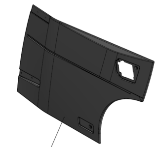 Türaussenverkleidung links PLUS V2020, Grau Anthrazit