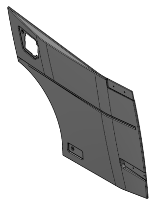 Türaussenverkleidung rechts PLUS V2020, Grau Anthrazit