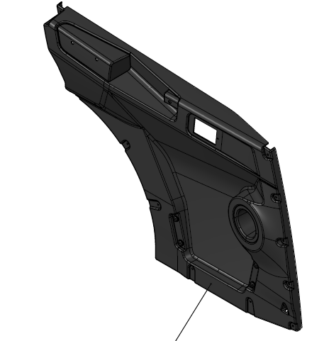 Türinnenverkleidung links PLUS V2020, schwarz