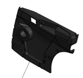 Türinnenverkleidung rechts PLUS II V2020 schwarz