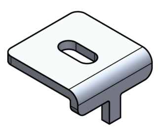 Fensterhalter klein zu PLUS alu roh