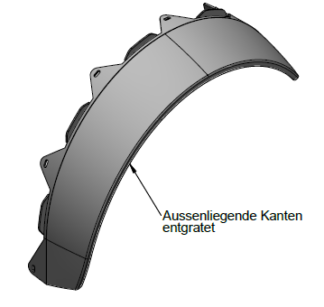 Kotflügel hinten links PLUS II, Anthrazit Grau RAL 7016